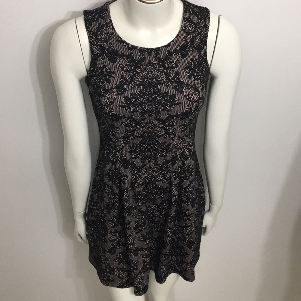 2/$25 Dex Black Printed Flits Sleeveless Dress XS